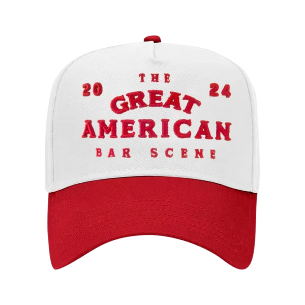 Bar Scene Hat Red and White 2024